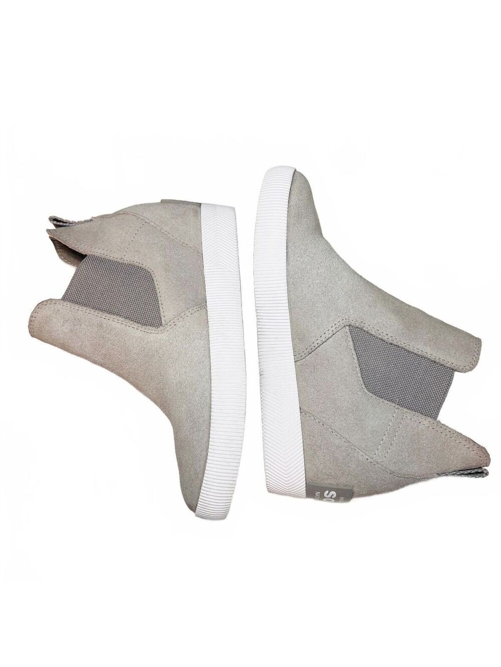 SOREL Out N About Slip-On Wedge Bootie Grey Suede Ankle Boots Women 5.5 Gorpcore - Picture 5 of 8